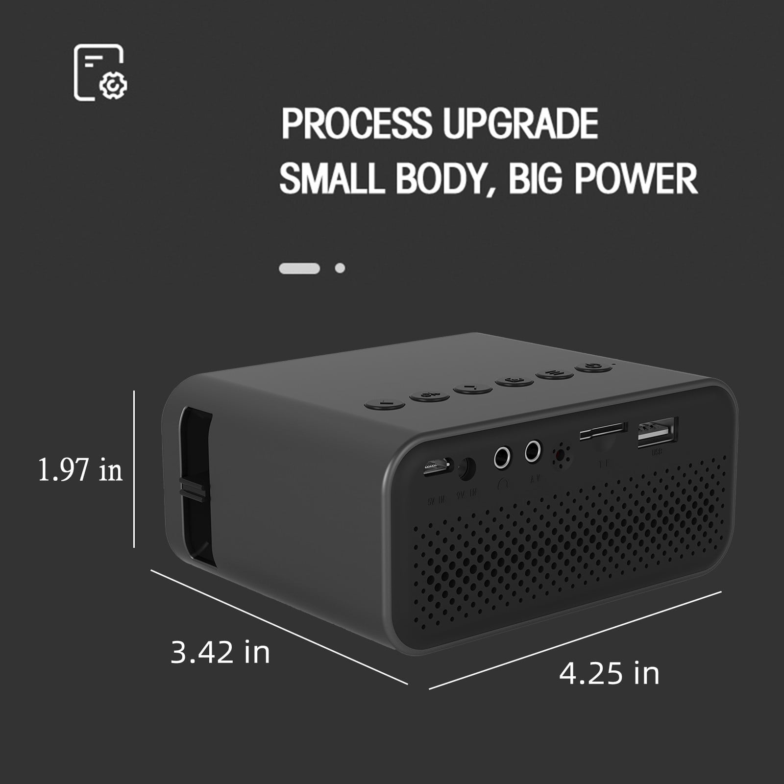 Hohaski Projector, Native 1080P Bluetooth Projector, Portable Outdoor Movie Projector, Full HD Mini Projector with Speaker for Home Bedroom, Compatible with Smartphone