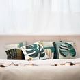 thumbnail image 4 of Ambesonne Mid Century Geometric Throw Pillow Cover 4 Pack, Modern Leaf, 16", Dark Teal Orange, 4 of 4