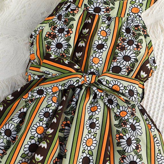 Vedolay Dresses For Girls Little Girls Floral Lace Flower Girls Dresses,Green 18-24 Months