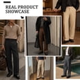 thumbnail image 6 of FEDTOSING Mens Fleece Lined Dress Pants Old Money Baggy Wide Leg Pleated Warm Heavyweight Trousers, 6 of 7