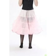 BellaSous Tea Length 25" Women Petticoat Nylon Yoke Underskirt for Vintage Dresses, Poodle Skirts, or Rockabilly