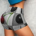 thumbnail image 3 of Picia Cherries laid Printed Workout Shorts for Women Seamless Scrunch Butt Lifting High Waisted Yoga Gym Booty Running Moisture-wicking Short Pants-Small, 3 of 9