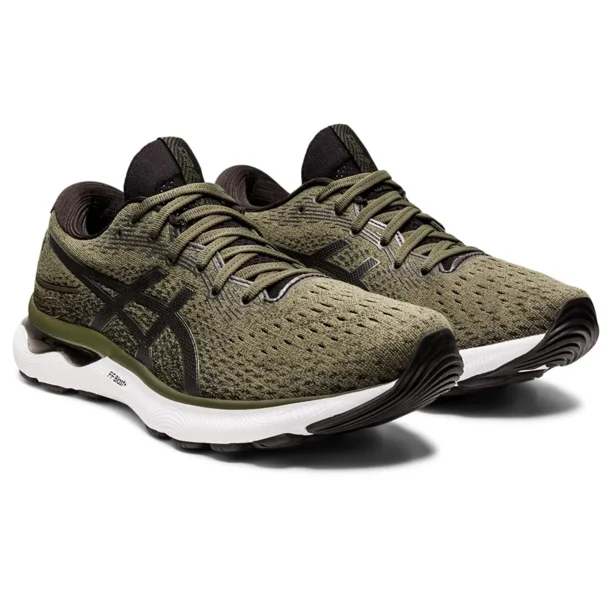 ASICS GEL-Nimbus 24 Men's Running Shoes Olive Canvas/Gunmetal Size 8 US