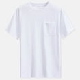 thumbnail image 2 of Hoen Summer Shirts for Men Short Sleeve Round Neck T-Shirts with Pocket Lightweight Breathable Tops Solid Casual Loose Basic Shirts, 2 of 8