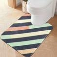 thumbnail image 2 of Yayeee Bath Rugs for Bathroom Floor Set of 2 Non Slip Fluffy Soft Absorbent Mat, Isometric Green, 2 of 7