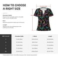 thumbnail image 4 of Goofa Rainbow Butterflies Pattern Womens Deep V Neck Low Cut Tops Casual Summer Short Sleeve Ribbed Knit T-Shirts-XX-Large, 4 of 5