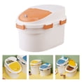 thumbnail image 4 of Caja de almacenamiento de alimentos para perros de plástico para Naranja S SM SunniMix Estuche de almacenamiento de granos, 4 of 8