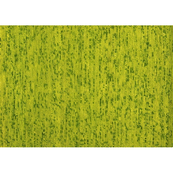 Ahgly Company Indoor Rectangle Abstract Yellow Contemporary Area Rugs, 7' x 10'