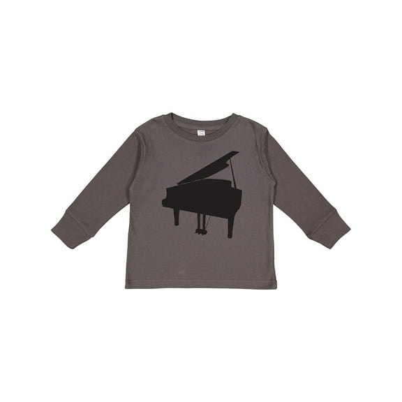Inktastic Piano Silhouette Boys or Girls Long Sleeve Toddler T-Shirt
