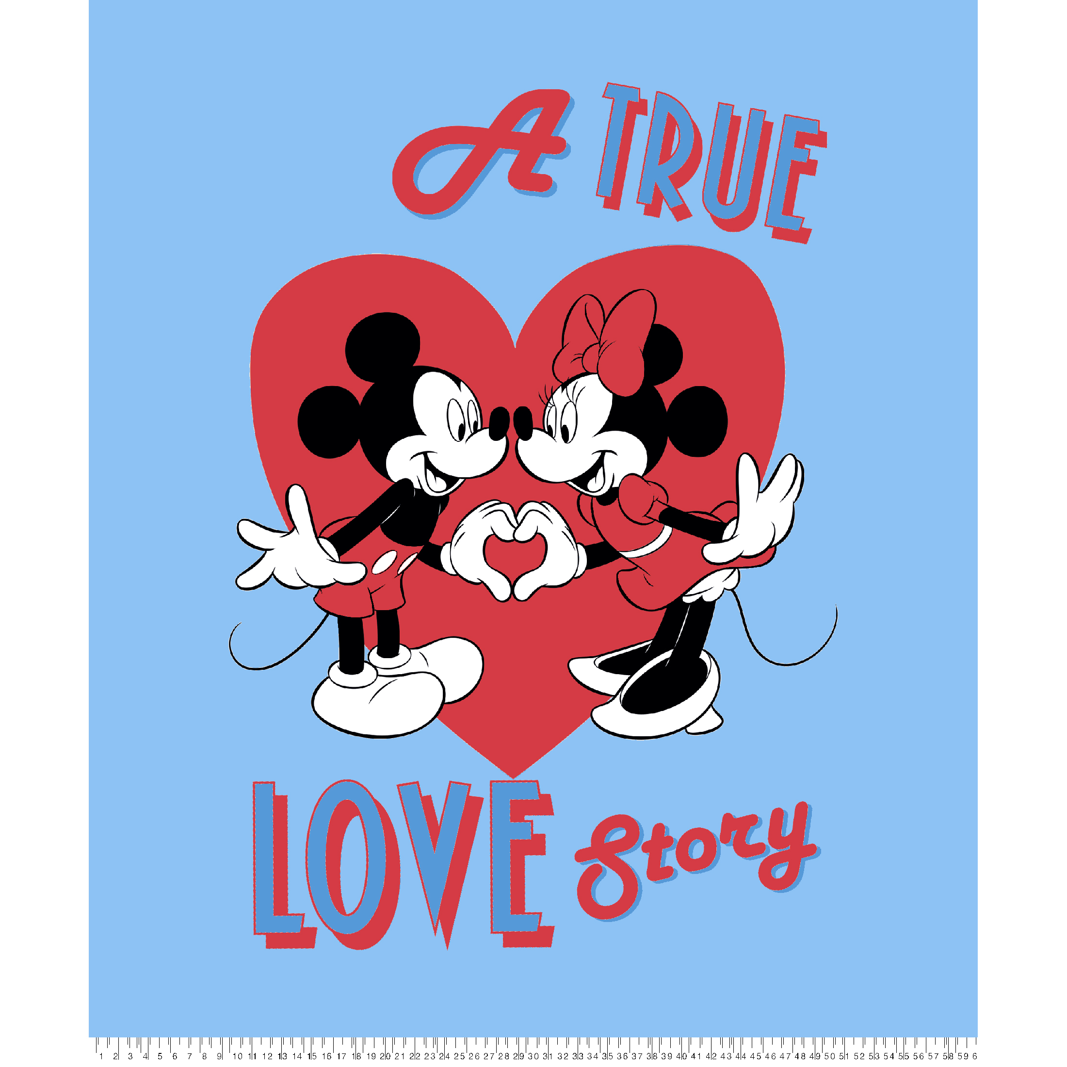 Springs Creative Blue, Red Mickey Mouse Minnie Mouse Polyester Throw, 55" x 67"
