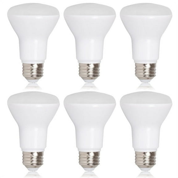 Maxxima LED BR20 Bulbs - 50 Watt Equivalent Dimmable 7 Watt Warm White 3000K R20 LED Lightbulb, 600 Lumens, Featuring an E26 Base, Ideal for Track or Recessed Lighting - 6 Pack