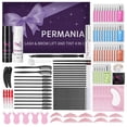 thumbnail image 1 of PERMANIA Kit de levantamiento de pestañas con laminación de pestañas y cejas de color negro 4 en 1 Color negro Hace que la permanente de pestañas sea voluminosa y rizada para salón y hogar (negro), 1 of 5
