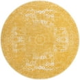 thumbnail image 6 of Unique Loom Bromley Collection Area Rug - Wells (8' Round Yellow/Ivory), 6 of 6