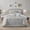 Grey, variant on Nanshing Home 7 Piece Grey Queen Comforter Set, Elegant Jacquard with Patchwork, Stylish and Cozy Bedding Collection, Premium Bedding Set with Bedskirt, Shams and Pillows