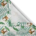 thumbnail image 4 of Ambesonne Watercolor Valance Pack of 2, Coconut Aloha Hawaii, 54"X12", Green Pale Brown, 4 of 5