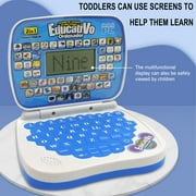Lekihaqq 1 Packs Interactive Learning Laptop for , Educational Computer Toy with English & Spanish, ABCs, 123s, Music, Math Games, STEM Learning Tablet for Ages 3-6, Portable Early hood Development