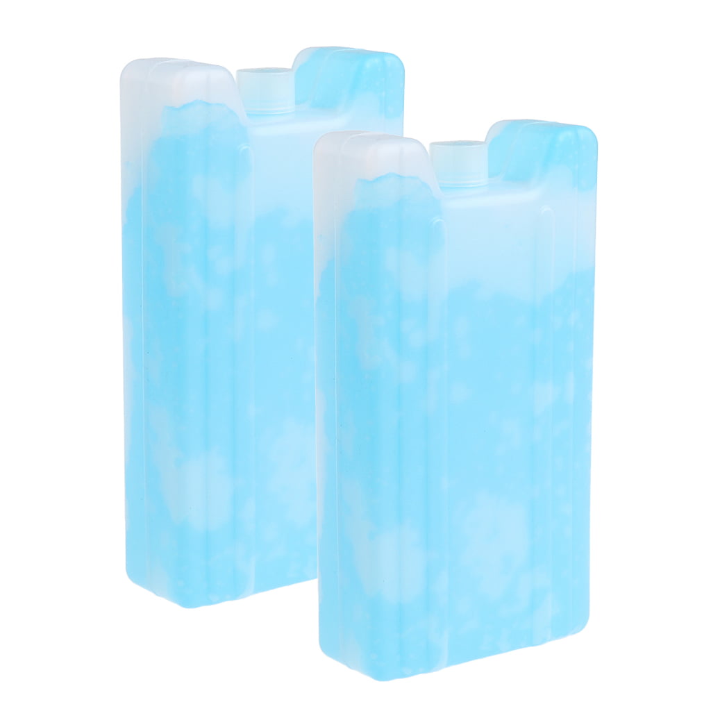 2pcs Ultra-light Reusable Cold Pack/ Ice Pack for Picnic Box & Cooler Bag 