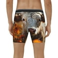 thumbnail image 4 of Rateoe Sunflower Cow In Flower Field Print Men’s Underwear Boxer Briefs Soft Comfortable Underwear Boxer Briefs, Long Leg Briefs,Anti-chafing Boxer Briefs, 4 of 7
