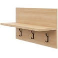 thumbnail image 4 of Nexera Porto Entryway Wall-Mounted Coat Rack, Natural Blonde Oak, 4 of 6