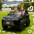 thumbnail image 7 of Xuanlur 24V 7AH Ride on Toys for Big Kids, Licensed LEXUS LX600 2 Seater 110W Motor Ride on Cars w/Remote Control, 4-Wheel Suspension, LED, Music, Power Display, Electric Car for Boys Girls, Black, 7 of 7