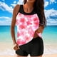 thumbnail image 2 of Conjunto de Bikini de Cintura Alta para Mujeres sin Posicionar Traje Impreso, Tankini Libre con Almohadillas Extraíbles, Traje de Baño de Corte Alto para la Playa de Verano, 2 of 6
