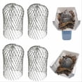 thumbnail image 1 of Expandable Gutter Downspout Guards, Aluminum Leaf Filter Strainer for Easy Installation, Weather-Resistant Downspout Protector Prevents Blockage in Eaves, Ditches, and Sewers (4, 1 of 5