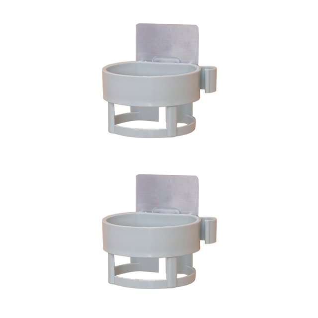 Shengyu Adhesive Hair Dryer Rack Stand Holder Storage Organizer Bathroom Wall Mounted blue 2Set