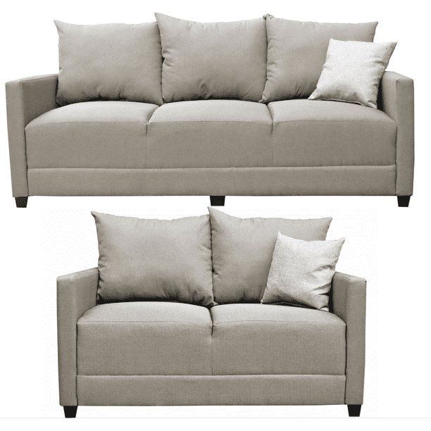 Sala Modular 3-2 El Bazar Store Atlanta Lino nacional Beige Sofá Love seat