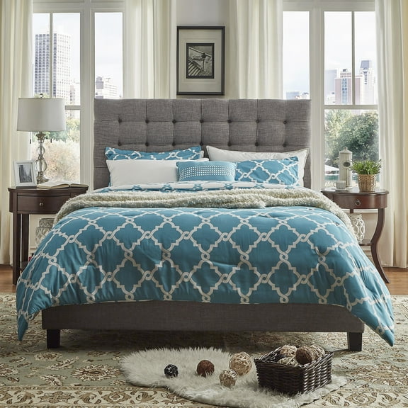 Chelsea Lane Button Tufted Upholstered Platform Bed, Multiple Sizes and Colors