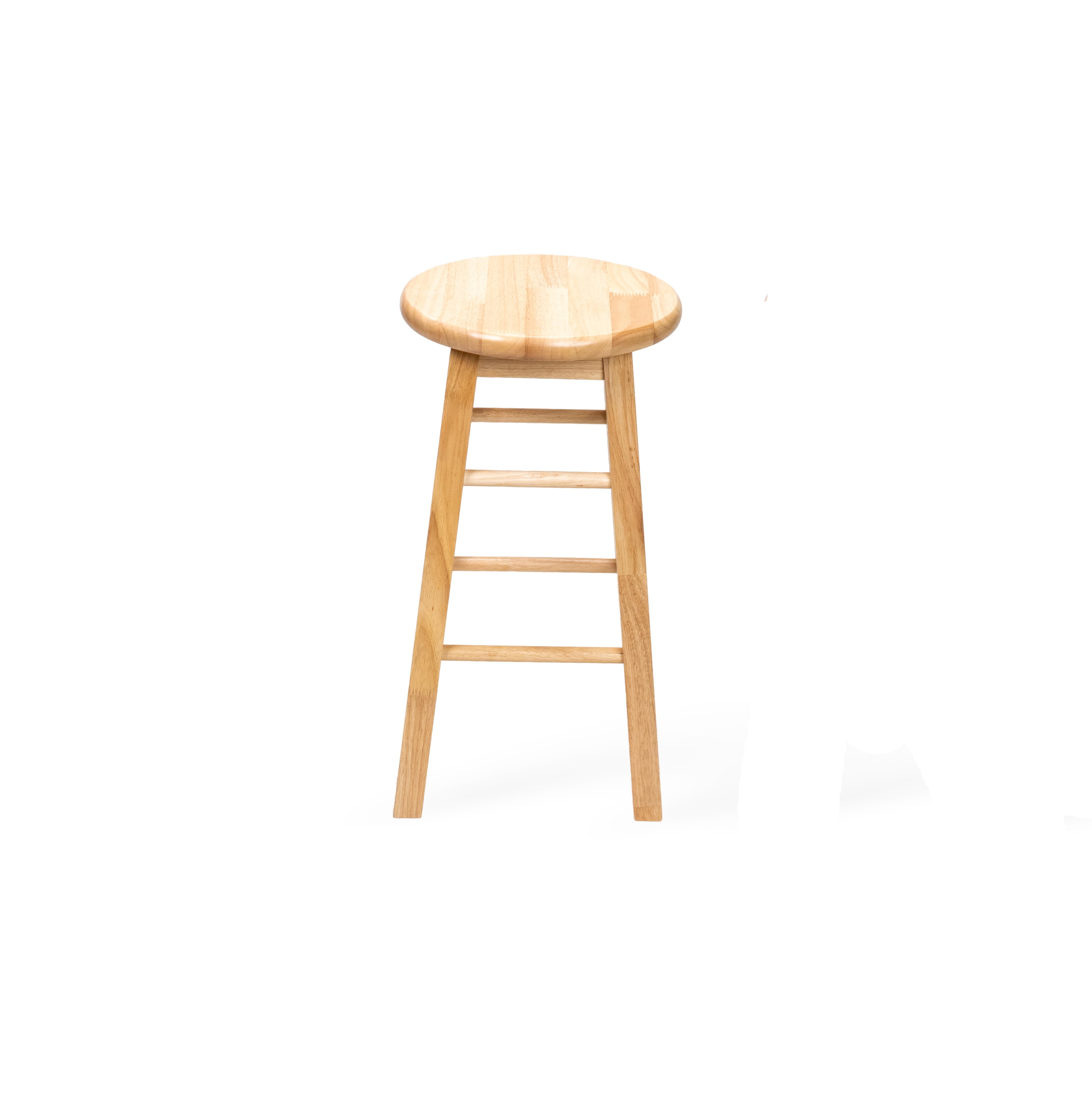 Mainstays 2-Pack 24" Backless Wood Counter Stools, Natural Finish