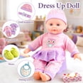 thumbnail image 6 of Aijohnny Baby Doll Stroller Toys Set with 12" Baby Doll, Doll Accessories and 2 Sets Doll Clothes, Baby Doll Toys for Kids 3-8 Gifts, 6 of 8
