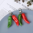 thumbnail image 5 of TOWED22 Creative 3D Vegetable Key Chain Red Green Keychain Key Ring For Women Bag Pendant Decoration Gift(Red), 5 of 5