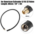 thumbnail image 3 of Adaptador de manguera de bomba de aire para inflador de neumáticos de 24 pulgadas, extensión con bloqueo, conexión de tubo de portabrocas para válvula estándar americana sin válvula de liberación de aire para coche, bicicleta de montaña, motocicleta Unique Bargains mandriles de llantas, 3 of 7