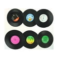 thumbnail image 1 of BRIGHTFUFU 6Pcs Custom Vinyl Coasters Round Shape Anti Slipping Fitting Beer Black PVC Material, 1 of 8