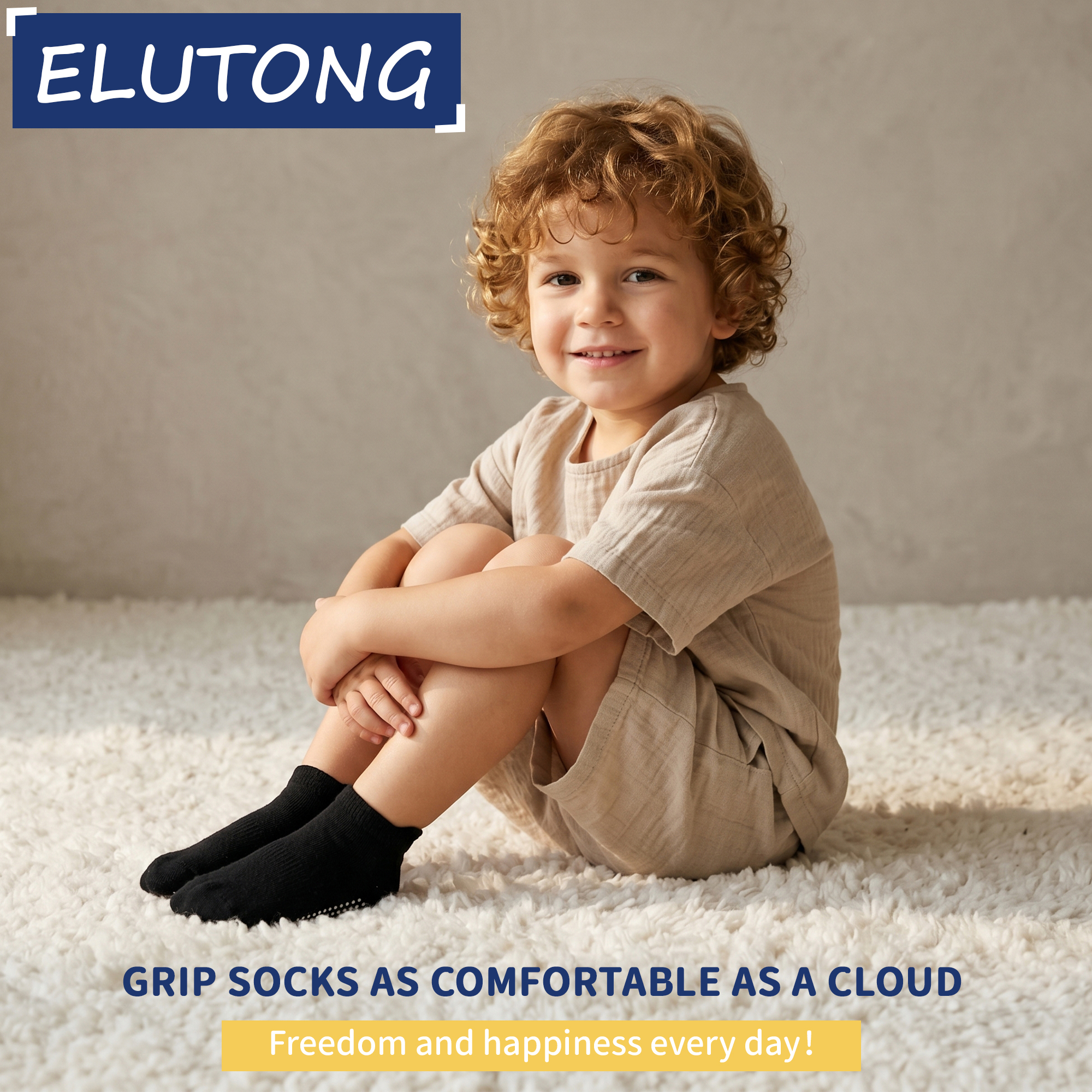 Elutong 12-Pack Non-Slip Toddler Socks photo 7