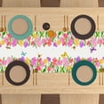 thumbnail image 4 of Linen Watercolor Tulip Butterfly Bee Spring Table Runner 72 Inches Long Spring Summer Easter Flower Floral Home Kitchen Dining Room Table Decorations, 4 of 5