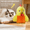 Cute and ugly little yellow chicken, variant on Popular Electric Chattering Bird Cat Toy Small Bird Sound Simulation Toy Cat Play Self-Hi Cat Teaser Play with cat