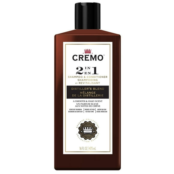 Shampooing et revitalisant 2-en-1 au mélange de la distillerie de marque Cremo