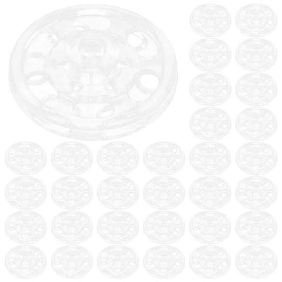 UPOUART 100Pcs Clear Sew On Snap Buttons 20mm Resin Shirt Buttons Sewing Accessories for Crafts and Clothing