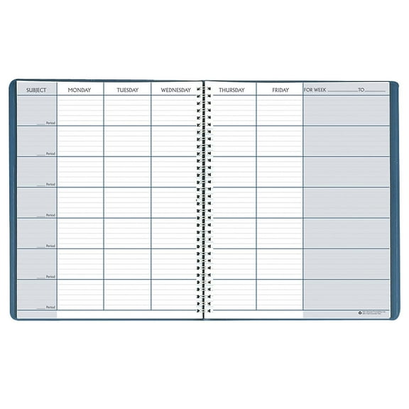 House of Doolittle Teachers Planner, Blue, 8-1/2" x 11", Pack of 2