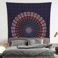 thumbnail image 2 of Bless International Indian hippie Bohemian Psychedelic Golden Blue Peacock Mandala Wall hanging Bedding Tapestry (Midnight Blue, King (88x104Inches)(225x265Cms)), 2 of 4