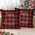 thumbnail image 2 of Xuniizn Christmas Pillow Covers 18x18 inch Xmas Decorations Soft Plush Faux Fur Wool Christmas Throw Pillow Cases Winter Holiday Decor for Sofa Living Room, 2 of 7