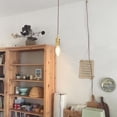 thumbnail image 6 of KAYYELAMP Retro 19.6ft Length Brown Twisted Cord Plug-in Pendant Lighting E12 Mini Brass Base Art Deco for Store Kitchen Corner Loft(No Bulb), 6 of 7