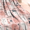 thumbnail image 3 of Kawaii Halloween Ghosts Pattern Blanket,Comfortable Soft Lamb Wool Throw Blanket,All Season,Warm Lightweight Blankets for Sofa Bed Couch Living Room Chair,40"x50", 3 of 4
