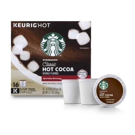 Starbucks Classic Hot Cocoa Single Serve Pods for Keurig Brewers, Box of 16 (16 total K-Cup
