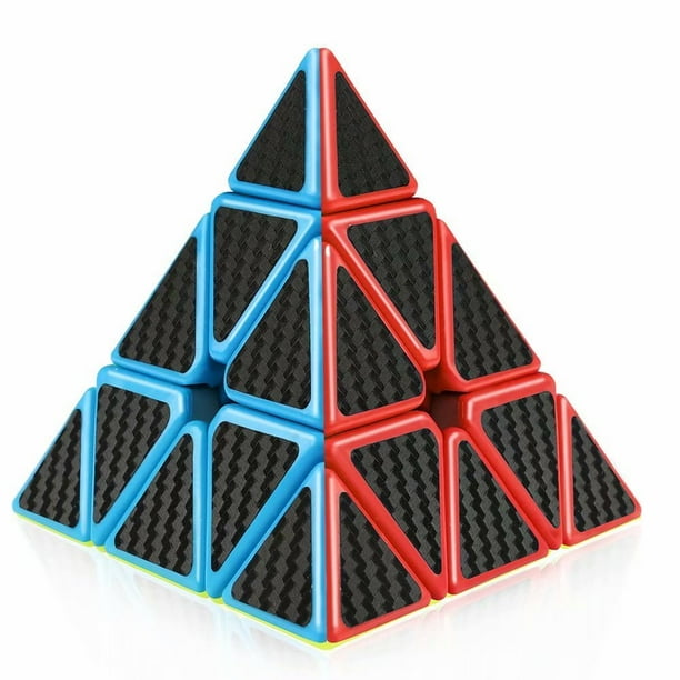 Speed Cube Set Carbon Fiber 2x2 3x3 Pyraminx Bundle, Magic Cube