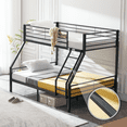 thumbnail image 6 of Ktaxon Twin XL Over Queen Metal Bunk Bed with Stairs & Full-Length Guardrail, Black, 6 of 9