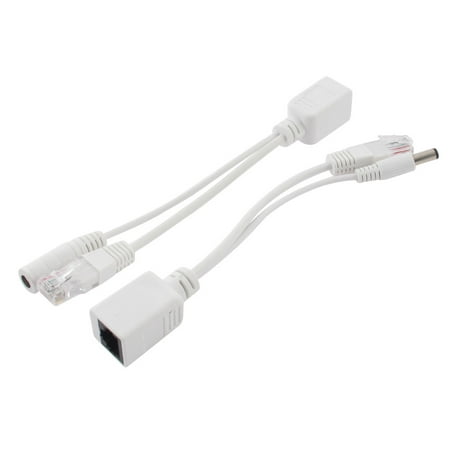 Unique Bargains White Power Over Ethernet Passive POE Adapter Injector + Splitter (Best Power Over Ethernet Adapter)