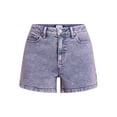 thumbnail image 5 of Time and Tru Women's High Rise Denim Carpenter Shorts, 4" Inseam, Sizes 2-20, 5 of 5