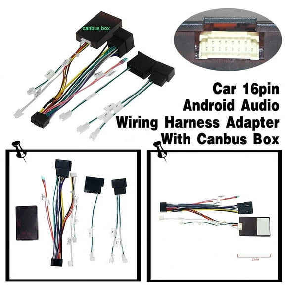 Zyutaosan Car 16Pin Android Audio Wiring Harness Adapter With Canbus Box For Mercedes-Benz W209(02-06)/W203(01-04) Stereo Installation